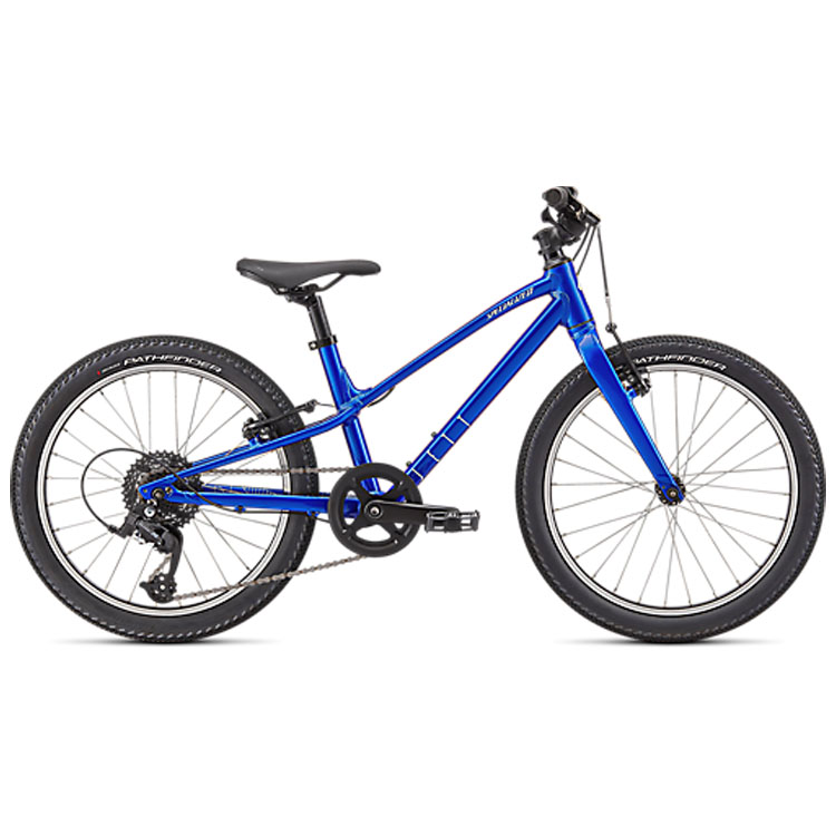 Jett20bla5.jpg En blå barncykel med lättviktsram