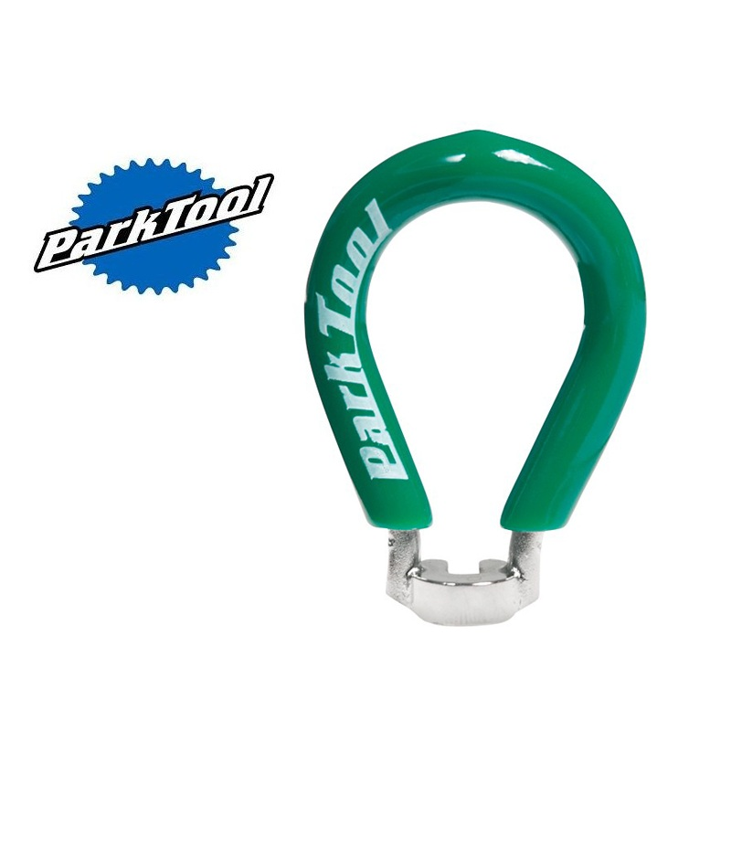 Park-tool-ekernyckel-330mm.png En grön Park Tool ekernyckel med U-formad design och silverfärgad metallspets visas bredvid den blå Park Tool-logotypen på en vit bakgrund.