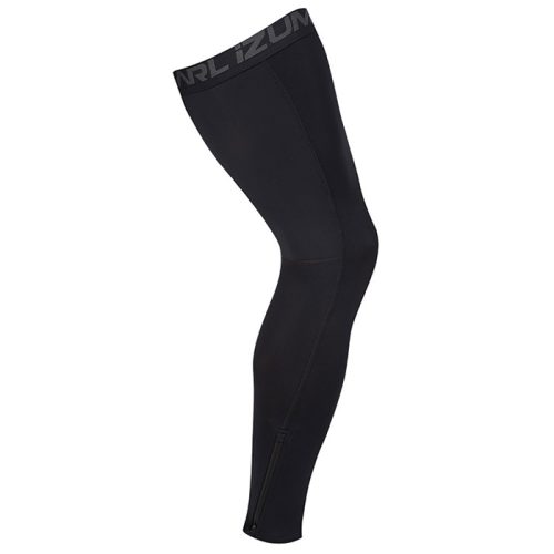 En enda svart, hellång kompressionsfodral med synlig dragkedja nära vristen och "PEARL IZUMI"-märket på linningen, mot en vit bakgrund.