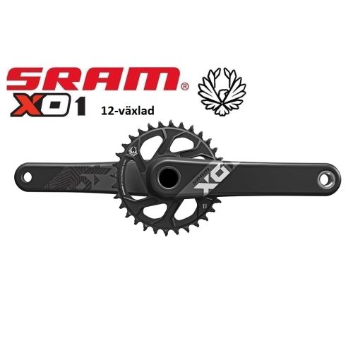 SRAM X01 12-växlad cykelvevparti med en enkel främre kedjering