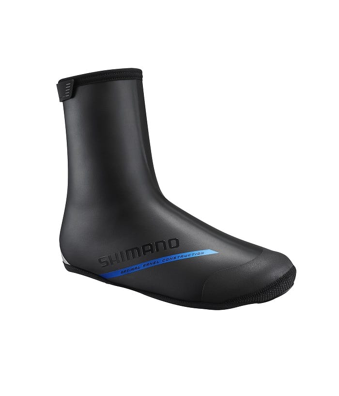 XC-Thermal-Shoe-Cover.jpg En enda svart Shimano cykelöversko med blå accent och varumärke
