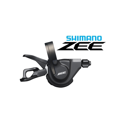 En Shimano Zee cykelväxel visas mot en vit bakgrund
