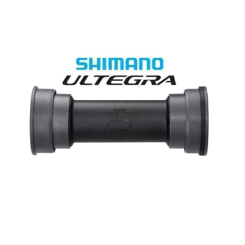 Ett Shimano Ultegra-cykelfäste visas horisontellt med Shimano Ultegra-logotypen ovanför sig på en vit bakgrund.