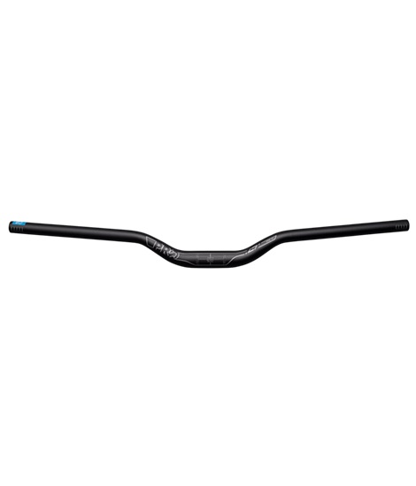 0512-pro-LT-740-40 Ett svart PRO LT High-Rise 40 mm 740 mm MTB-styre visas i bild. Det är en frilagd bild och är beskuren och placerad i mitten av bilden. Styrkan är smal med detaljer och logotypen "PRO".