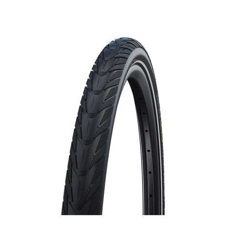 Ett detaljerat svart cykeldäck från Schwalbe