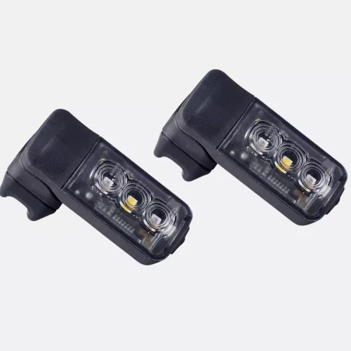 Två svarta rektangulära cykellampor Specialized Stix Switch Fram/baklampa