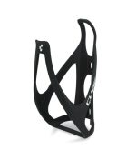 Svart Cube HPP flaskställ för cykel, tillverkat av plast med vit logotyp.