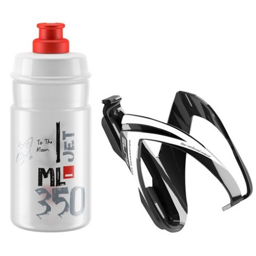 Vit Elite Jet 350 ml-flaska med Elite CEO-flaskställ.