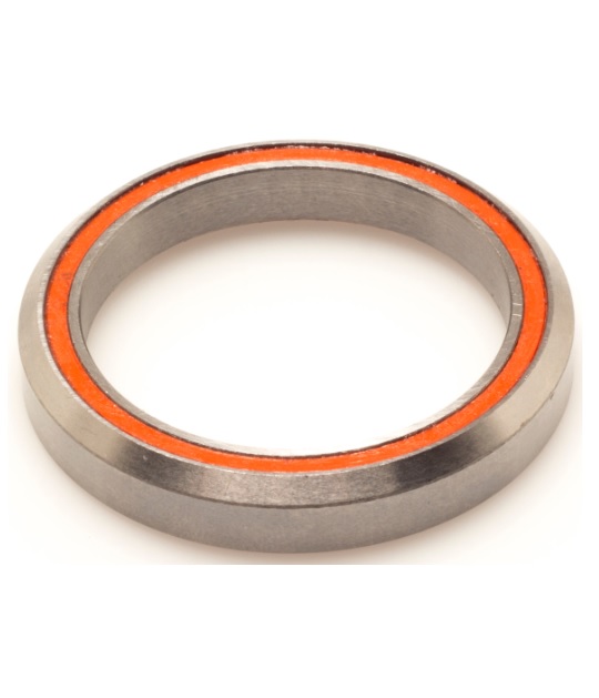Pro-Styrlager-0026 Styrlager PRO O:52/I:40/H:7mm är ett ringformat metallager med en orange tätning på insidan, mot en vit bakgrund.