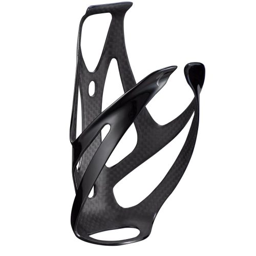 Flaskställ Specialized Rib Cage III flaskställ i carbon är en svart, lättviktig vattenflaskhållare i kolfiber med en öppen, minimalistisk design med släta, böjda kanter.