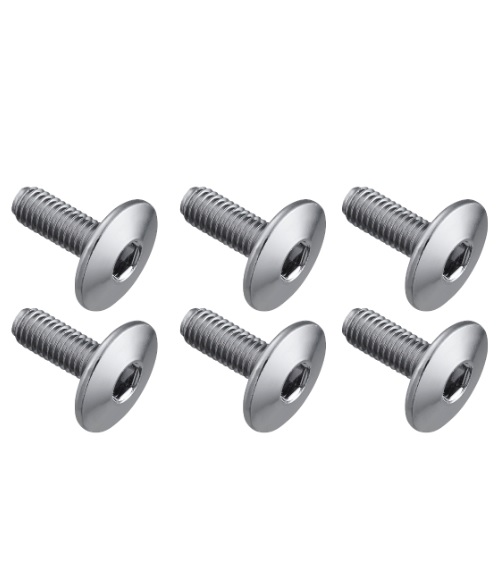 Shimano-skruv-spd-sl-6 Sex Shimano skruvar för SPD-SL kloss, M5x13,5 mm, silverfärgade.