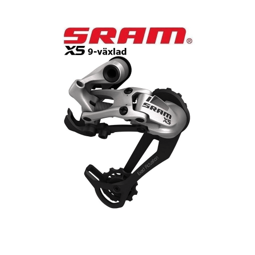 Detaljerad bild av en Sram X5 9-växlad bakväxel