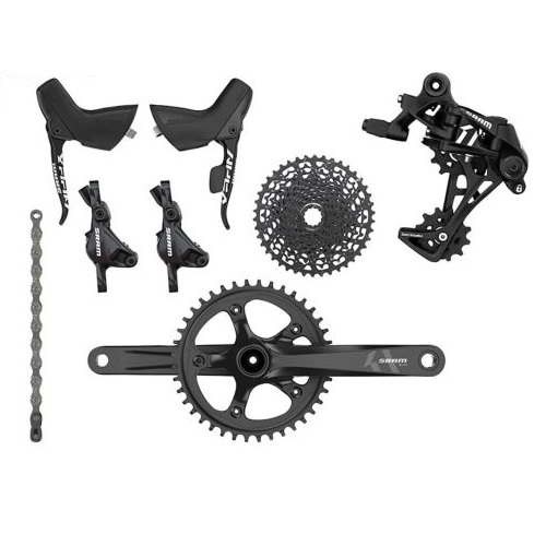 Sram-apex-grupp-500x500 Sram Apex Disc 42T, 1x11s komponentgrupp för cykel med växlar och kedja.