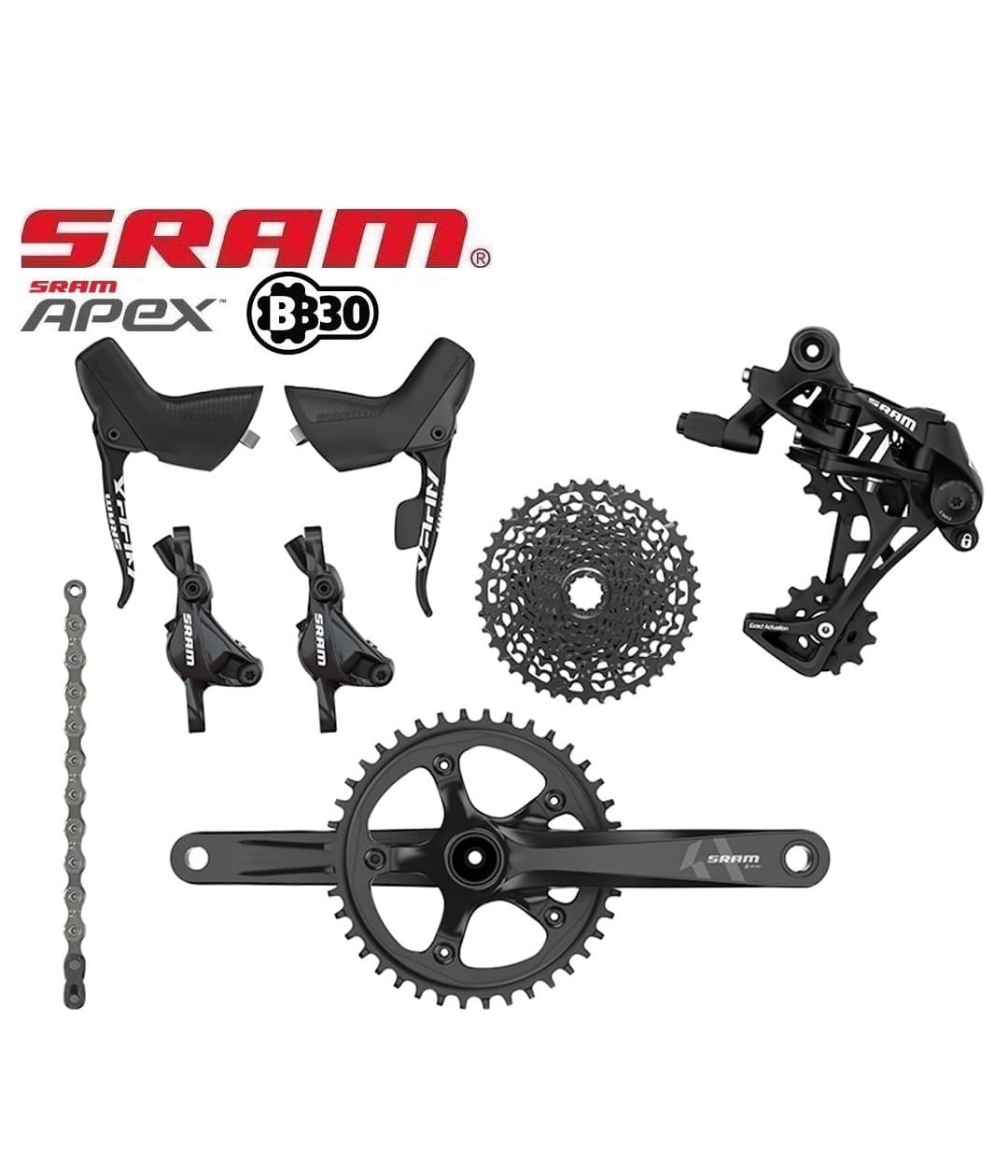 Komponentgrupp Sram Apex Disc 42T 1x11s Erlan se Komponentgrupp Sram Apex Disc 42T 1x11s Erlan se