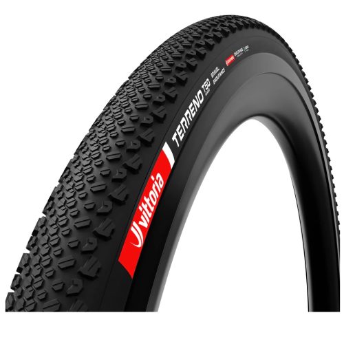 Svart Vittoria Terreno Mixed T50 graveldäck, dimensionerna 40, 45 eller 50-622 mm.