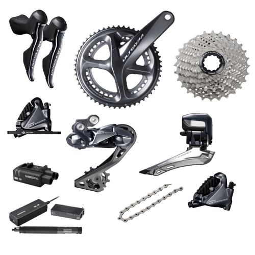 Mörkgrå Shimano Ultegra R8070 Di2 grupp