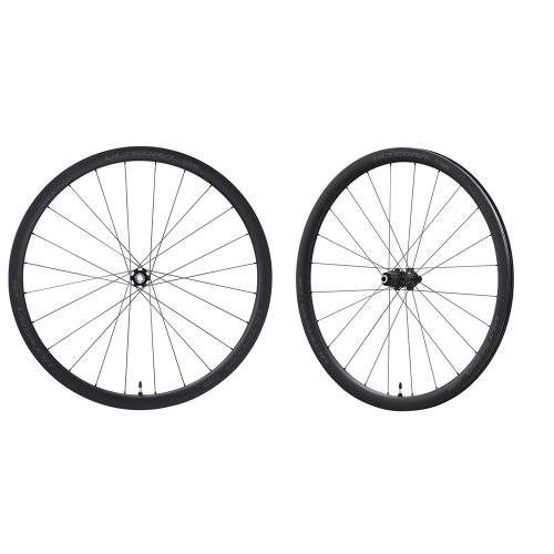 Två kolfiber Shimano Ultegra WH-R8170-C36 hjul