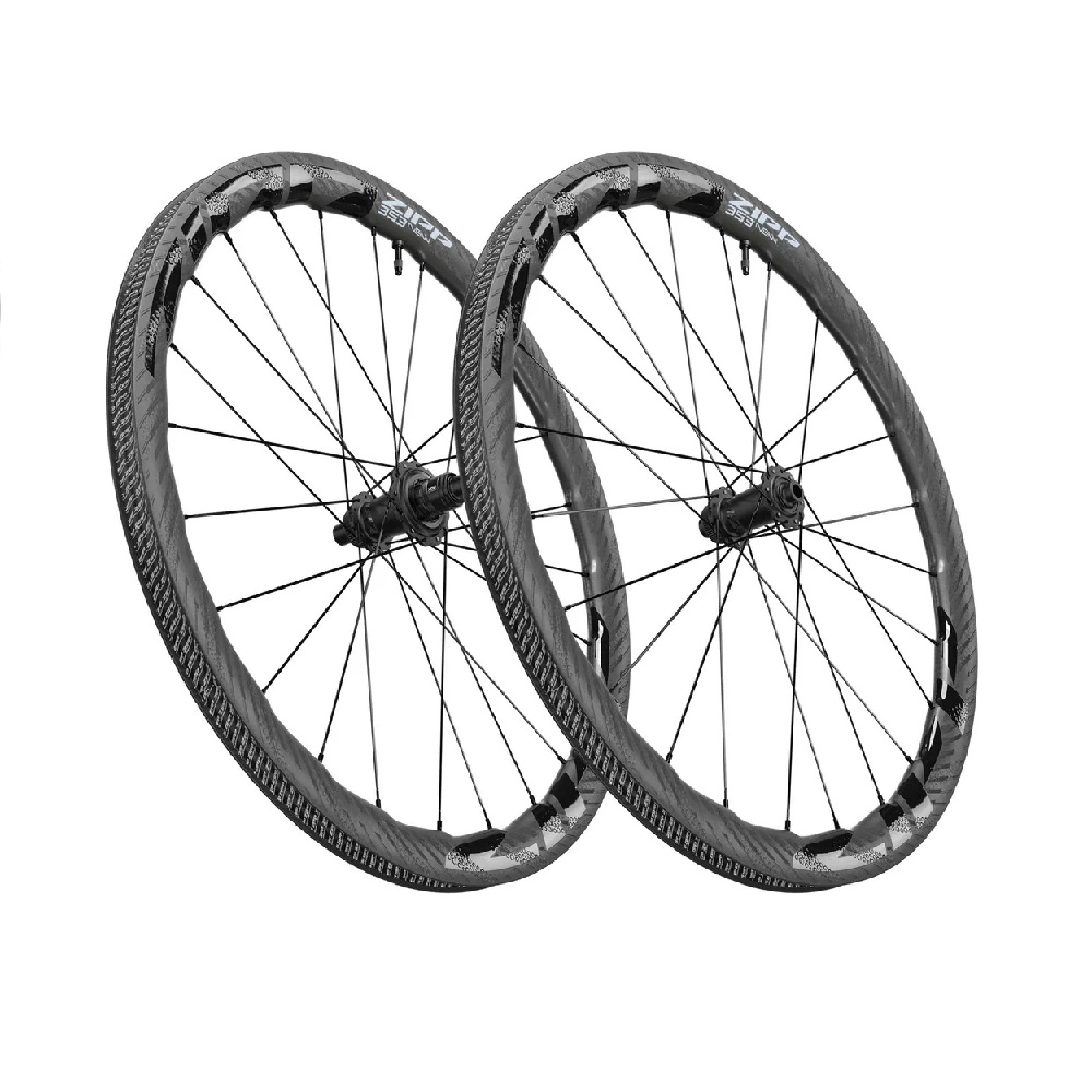 Zipp-353-NSW-Carbon-Tubeless-Disc-Wheelset Zipp 353 NSW Disc Tubeless hjulset för cykel, fram och bak.