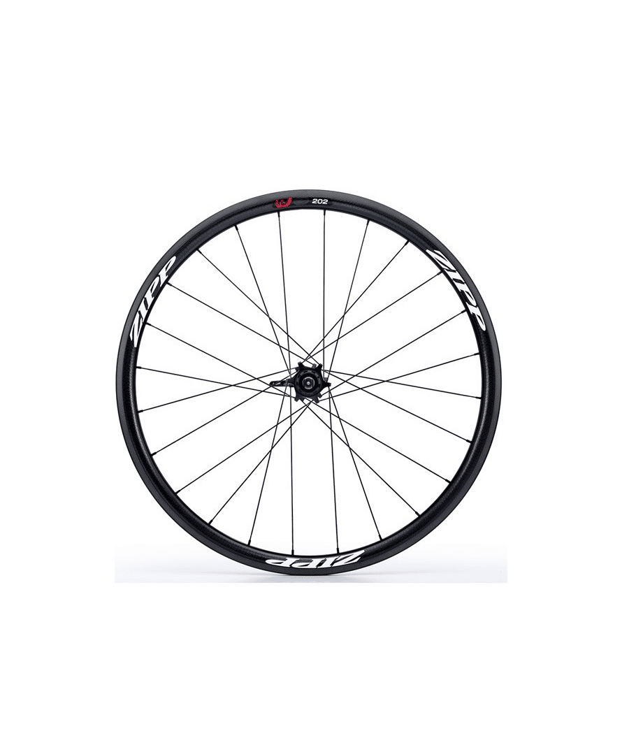 bakhjul-zipp-202-aerobalance-vit.png Ett precisionsfoto av bakhjulet Zipp 202 Aerobalance, med fokus på dess slanka design och aerodynamiska egenskaper. Det svarta hjulet kontrasterar mot den vita bakgrunden.