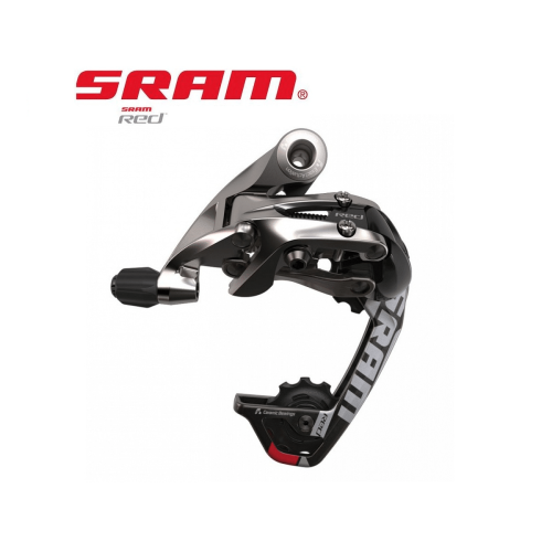 Detaljerad bild av en SRAM Red 10-växlad bakväxel. Fokuserat