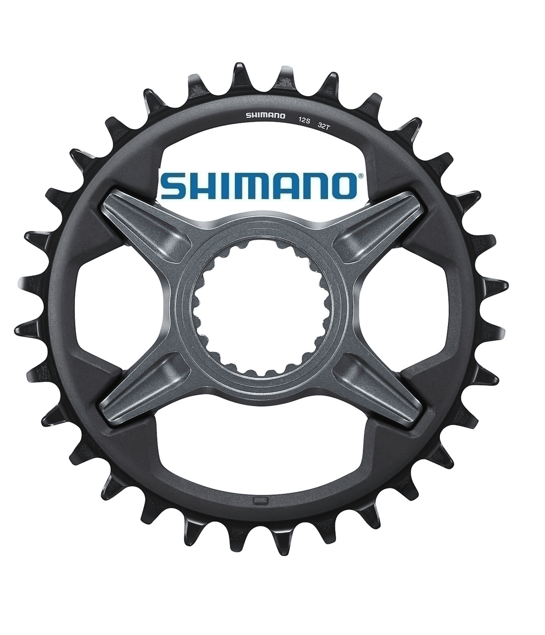 drev-shimano-slx-sm-crm75.png Shimano SLX SM-CRM75 framdrev i detalj, med fokus på drevens utformning och Shimano-logotypen. Gråskaliga toner och skarp belysning framhäver de fina detaljerna på cykelkomponenten.