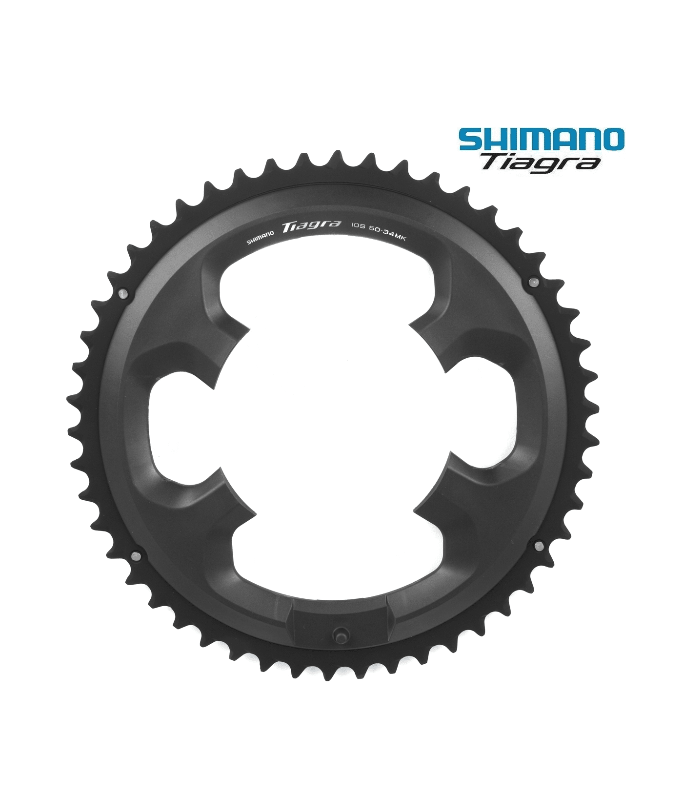 drev-shimano-tiagra-fc-4700-yttre.png Svart Shimano Tiagra FC-4700 framdrev för racercykel, isolerad mot en vit bakgrund. Skarp belysning framhäver detaljerna och den släta ytan, med Shimano och Tiagra-logotyper tydligt synliga.