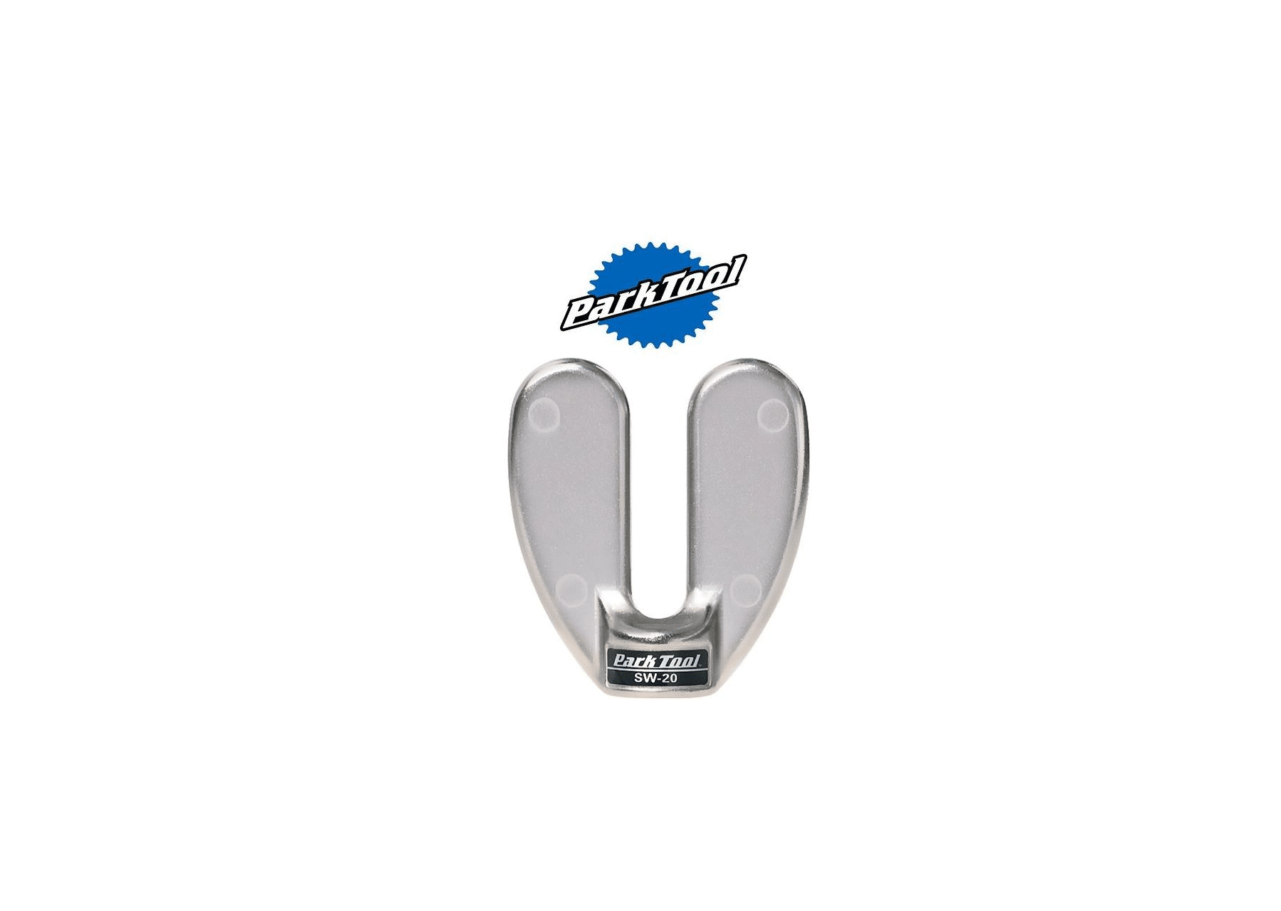 ekernyckel-pt2.png En Park Tool ekernyckel SW-20 visas i silverfärg mot en vit bakgrund. Produkten är belyst med jämnt ljus, vilket framhäver dess detaljer och form. Logotyperna är skarpa och tydliga.