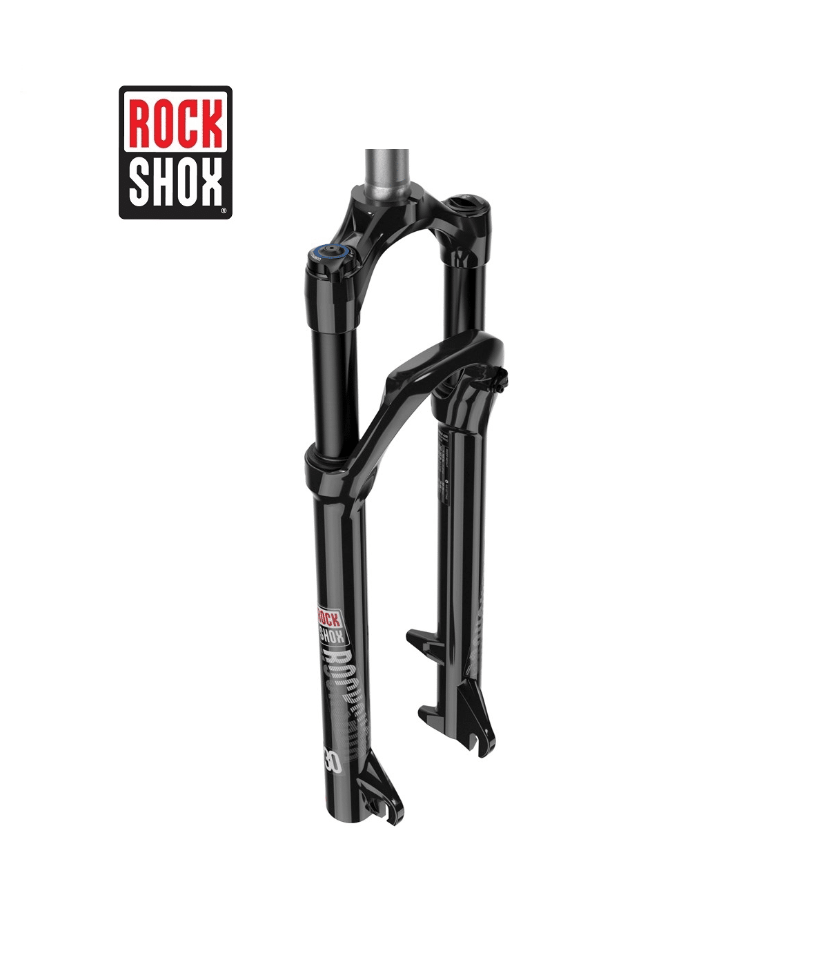 framgaffel-rockshox-30-gold-rl-29.png Framgaffel RockShox 30 Gold RL 29 Tapered i svart visas mot en vit bakgrund. Detaljrik återgivning med fokus på märkets logotyp och gaffelns konstruktion, presenterad i ett jämnt och neutralt ljus.