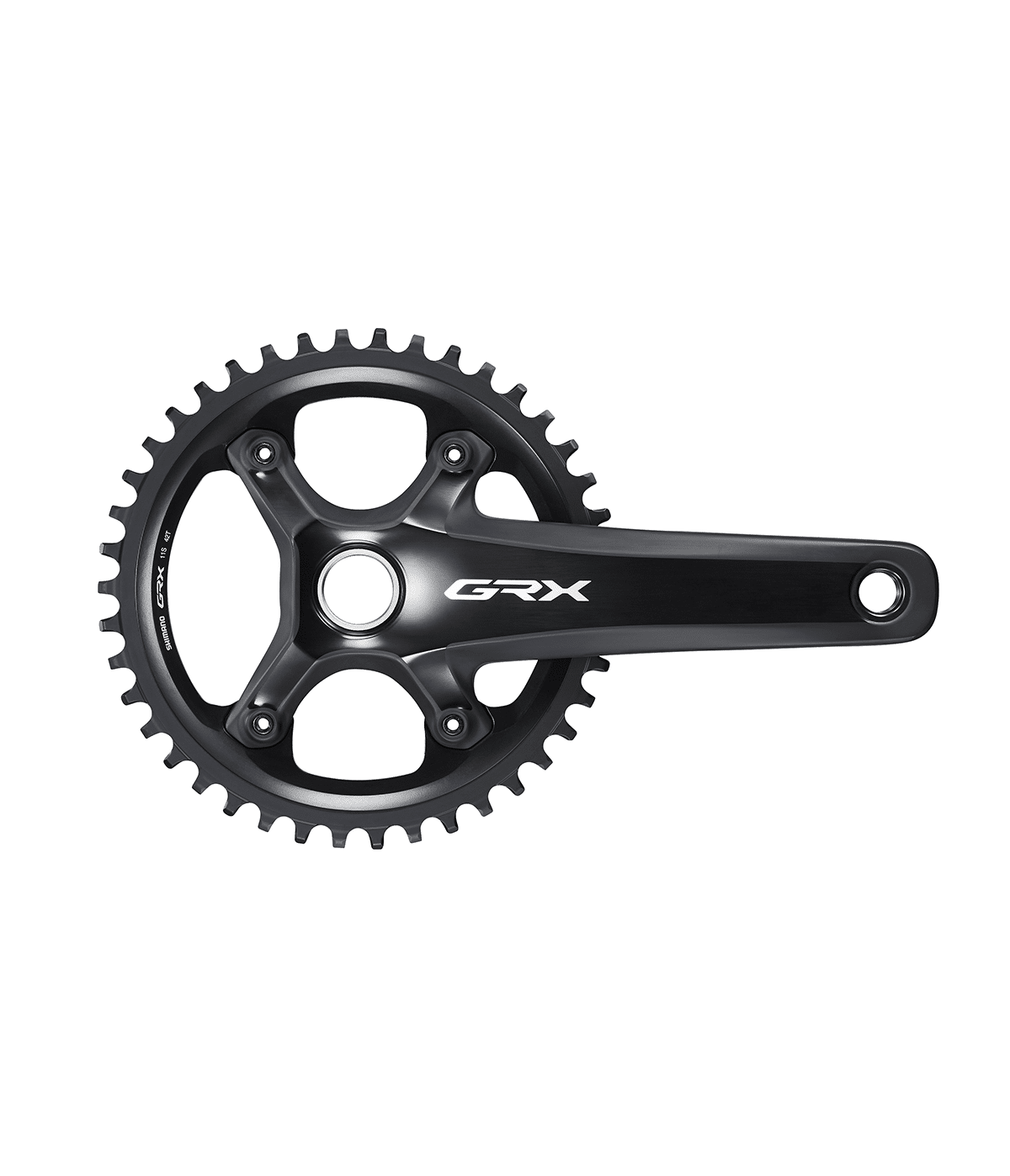 grx-vevparti.png Vevparti Shimano GRX FC-RX810 med 42T klinga, avsett för 1x11-växlade cyklar. Detaljrik bild i mörka toner mot en ljus bakgrund, belysningen framhäver formen.