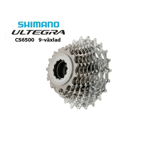 En Shimano Ultegra CS-6500 9-växlad kassett i silver