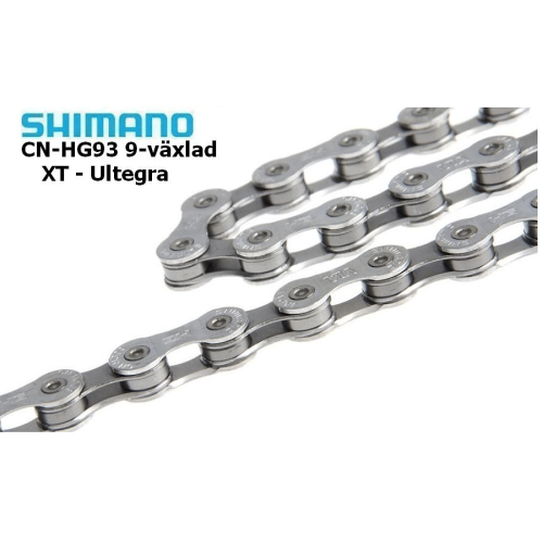 Detaljerad bild av en Shimano CN-HG93 cykelkedja