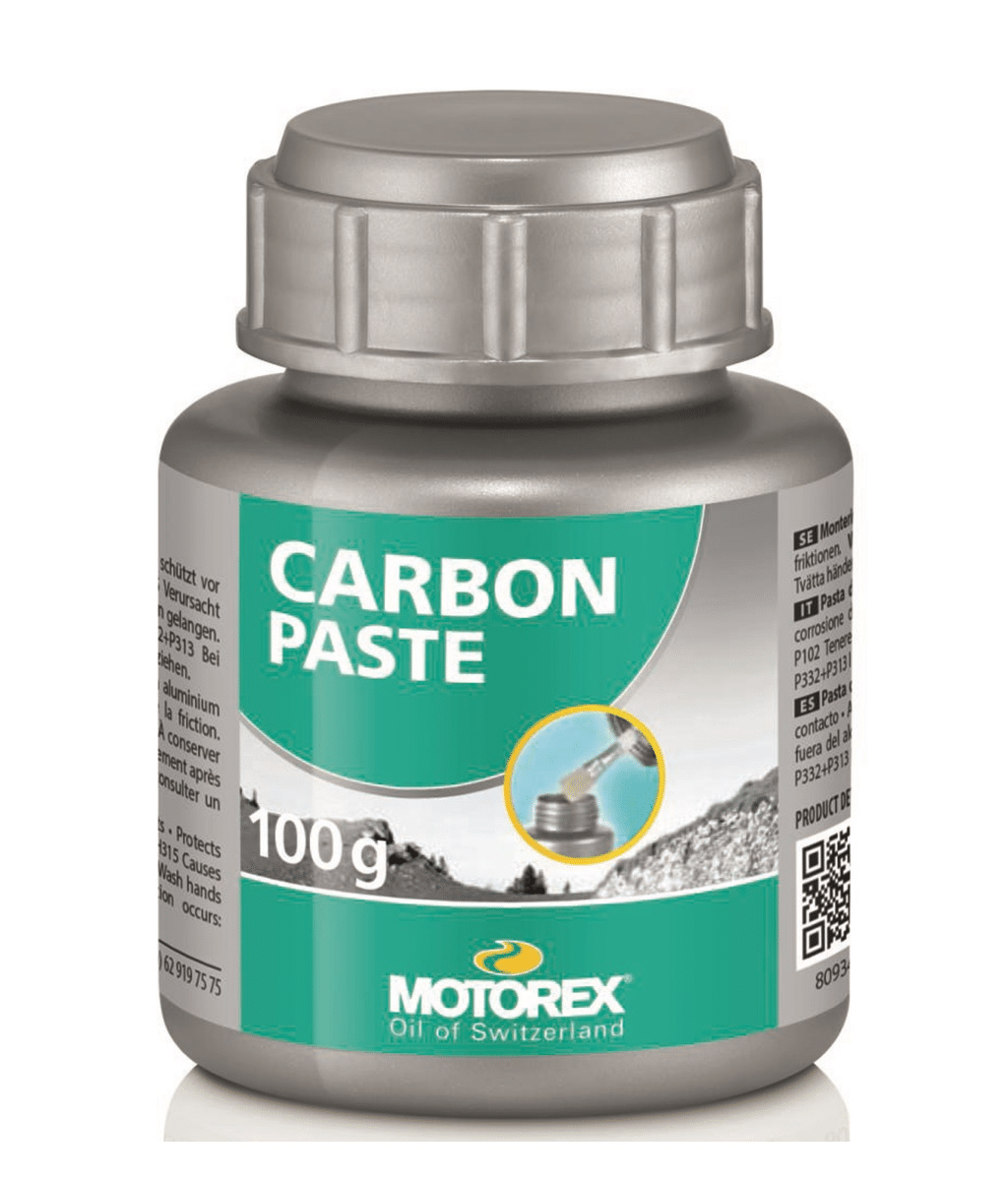 motorex-fett.png Ett burk Motorex Carbon Paste visas i en detaljerad produktbild. Burken