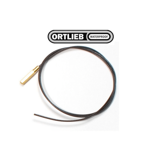 Ortliebs monteringskabel för Ultimate4-6 (105 cm) är upprullad i en cirkel och visas under Ortliebs Waterproof-logotyp på en vit bakgrund.