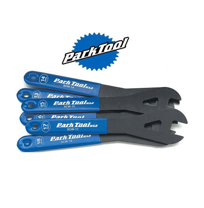 park-tool-nycklar.png Fem svarta skiftnycklar från Park Tool