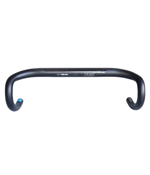 pro-Vibe-alu-0365-racer-styre Racercykelstyre PRO Vibe Compact i aluminium, svart med PRO-logotyp.