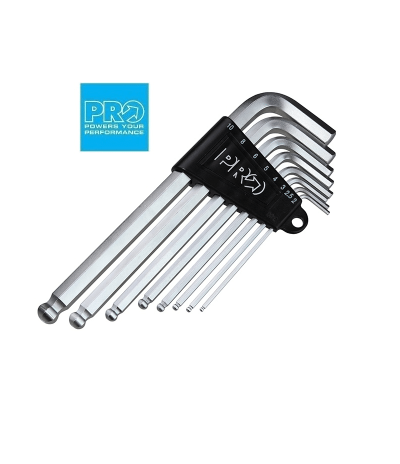 pro-insexsats.png Insexnyckelsats PRO i storlekarna 2/2.5/3/4/5/6/8/10 mm. Silverfärgade nycklar hålls ihop av en svart plastclips. PRO-logotypen syns tydligt i övre vänstra hörnet. Ljuset är jämnt och detaljerna framträder klart.