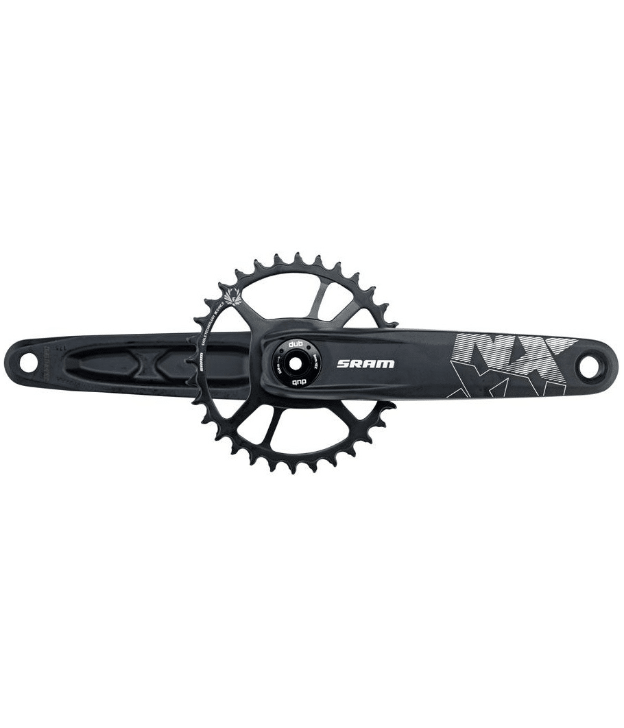 sram-nx-parti.png Sram NX Eagle Boost Dub 32T vevparti visas i detalj med fokus på dess svarta finish och moderna design, under jämnt, studioliknande ljus.