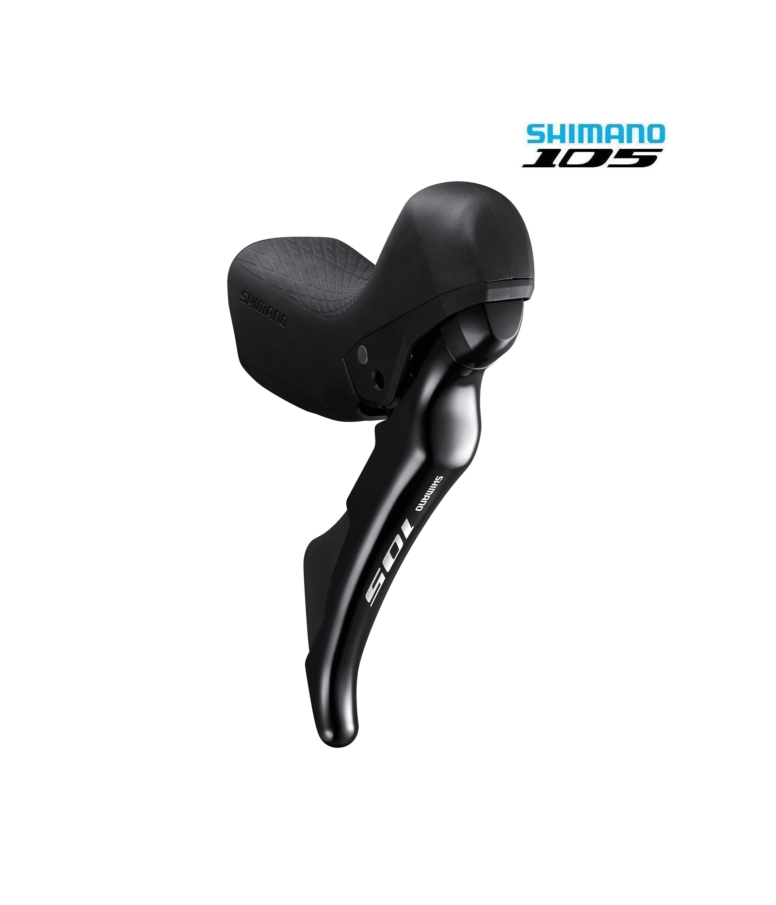 sti-reglage-shimano-105-st-R7020.png En Shimano 105 ST-R7020 hydraulisk STI-reglage för racercykel, i svart. Skarp detaljrikedom och studioljus framhäver ergonomin och den precisa växlingen för 2x11-växlar.