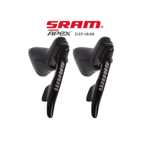 Två SRAM Apex DoubleTap växelreglage för landsvägscykel