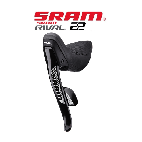 Ett svart växelreglage SRAM Rival 22 DoubleTap