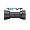 Shimano XT BB-MT800 vevlager i pressfit-modell, framställt i svart med tydliga produktmärkningar. Studioljus framhäver detaljerna och konstruktionen, perfekt för cykelentusiaster.