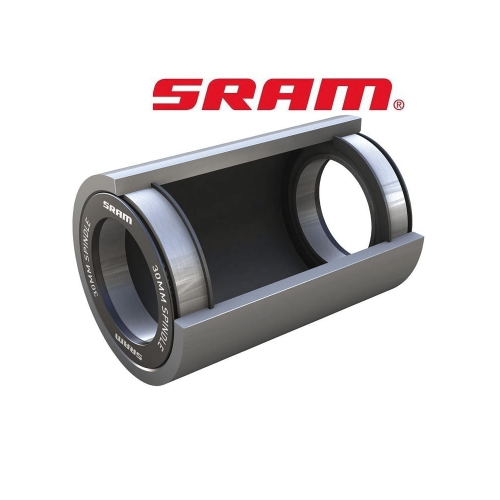 Detaljerad bild av ett SRAM BB30 vevlager