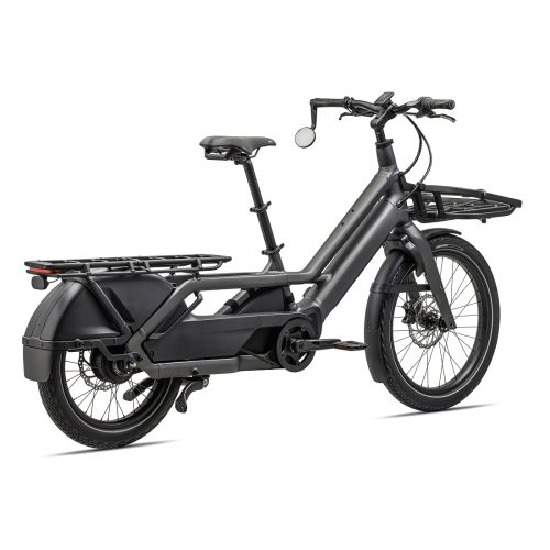 En grå lastcykel i studiokvalitet