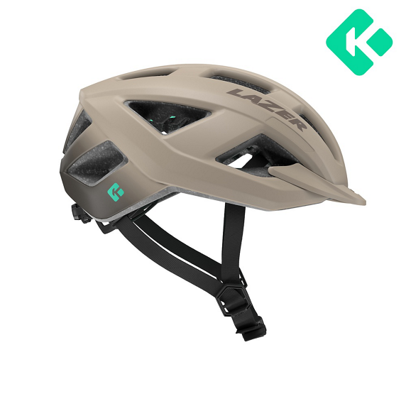 MY2024_Cerro_Matte_Taupe_01.jpg.thumb.572.572 Beige Lazer Cerro Kineticore cykelhjälm i profil mot en vit bakgrund. Hjälmen har Kineticore teknologi för ökad säkerhet och logotyper i diskreta färger. God belysning framhäver formen.