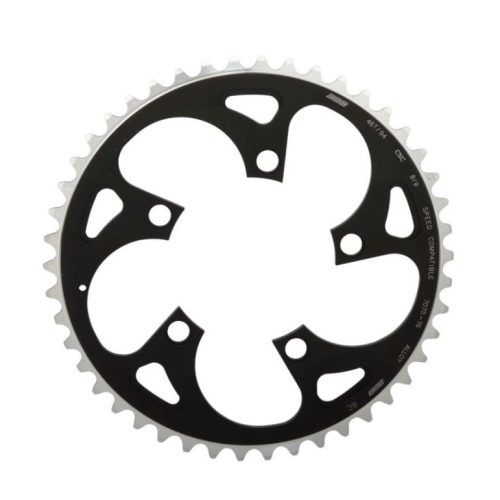 Framdrev BBB RoundAbout 46T, 94 mm bultcirkel, silverfärgad.