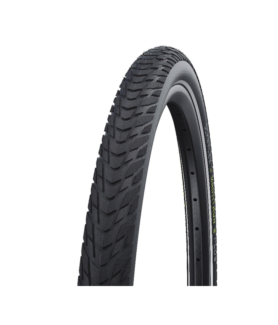 Schwalbe-marathon-e-plus Schwalbe Marathon E-Plus 28" cykeldäck med grovt mönster, lämpligt för elcyklar.