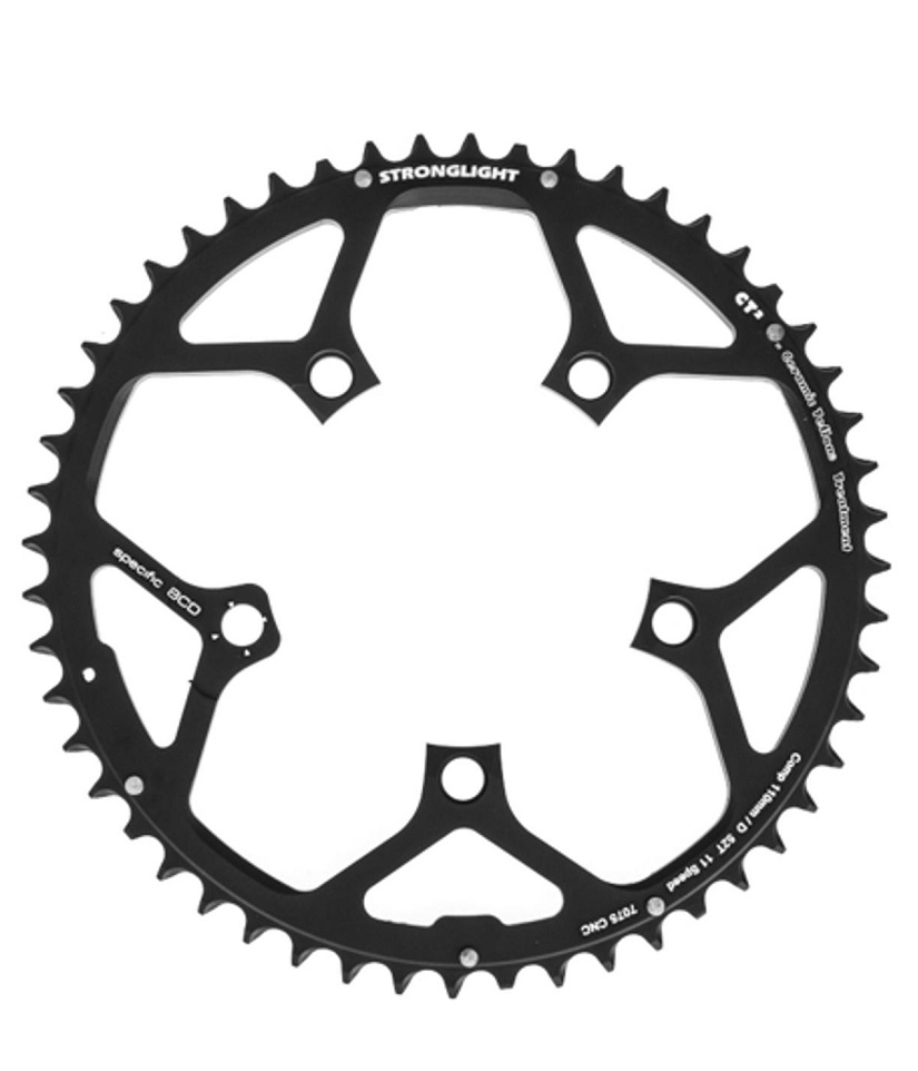 Stronglight-CT2-Campa-52 Svart Stronglight CT2 110mm framdrev för Campagnolo Record/Chorus 11-vxl.