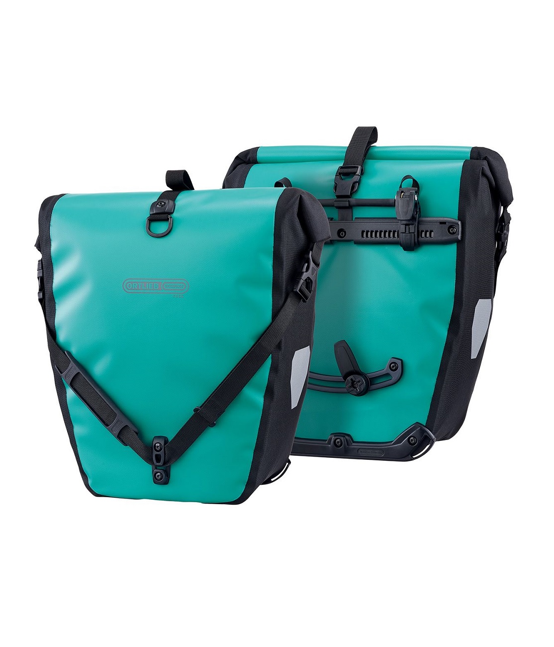 back-roller-free-ql2-1-lagun Ortlieb Back-roller Free-väska i lagoon/svart, 2x20 liter, för cykel.
