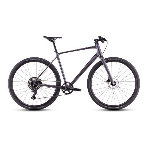Grå Cube Nulane ONE herrcykel, 1x9s, perfekt för sport och gravel.