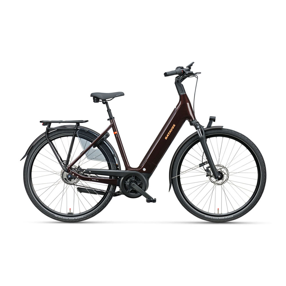 Batavus Finez Exclusive 5 (kopia) Brun Batavus Finez Power Exclusive el-cykel med Bosch Smart System, 5 växlar.